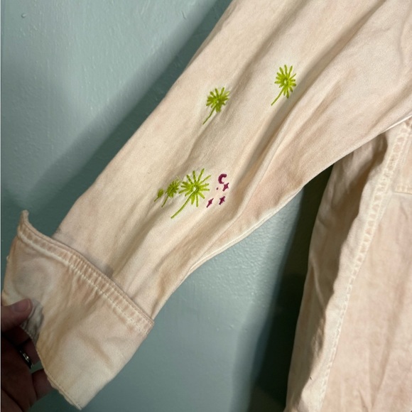 Free People Reef Break embroidered denim shirt jacket in pink - Picture 9 of 11